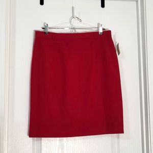 NWT Size 14P Talbots Red Pencil Skirt